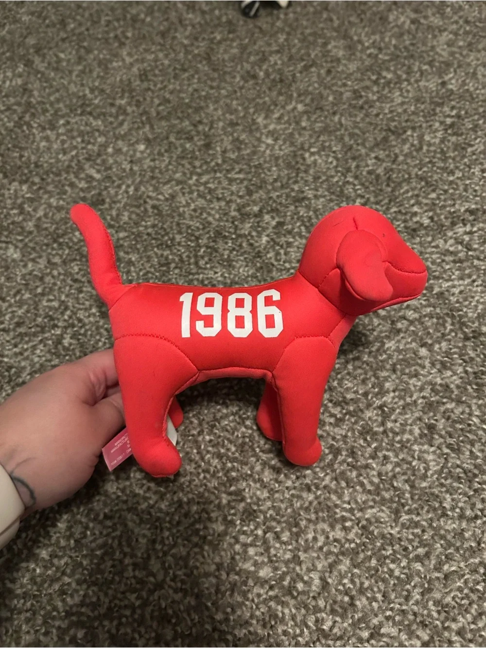 PINK Victoria's Secret Pink Plush Dog-Shaped Toy